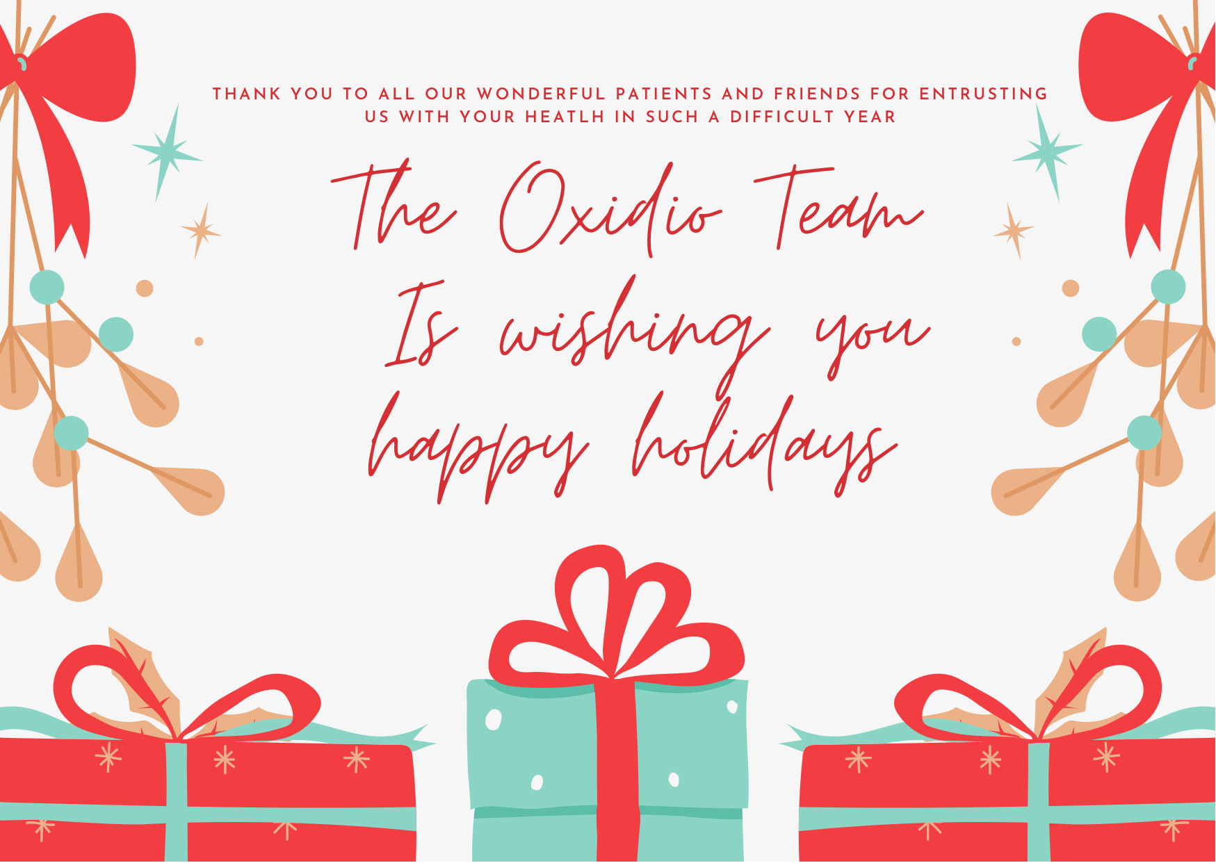 Happy holidays Oxidio